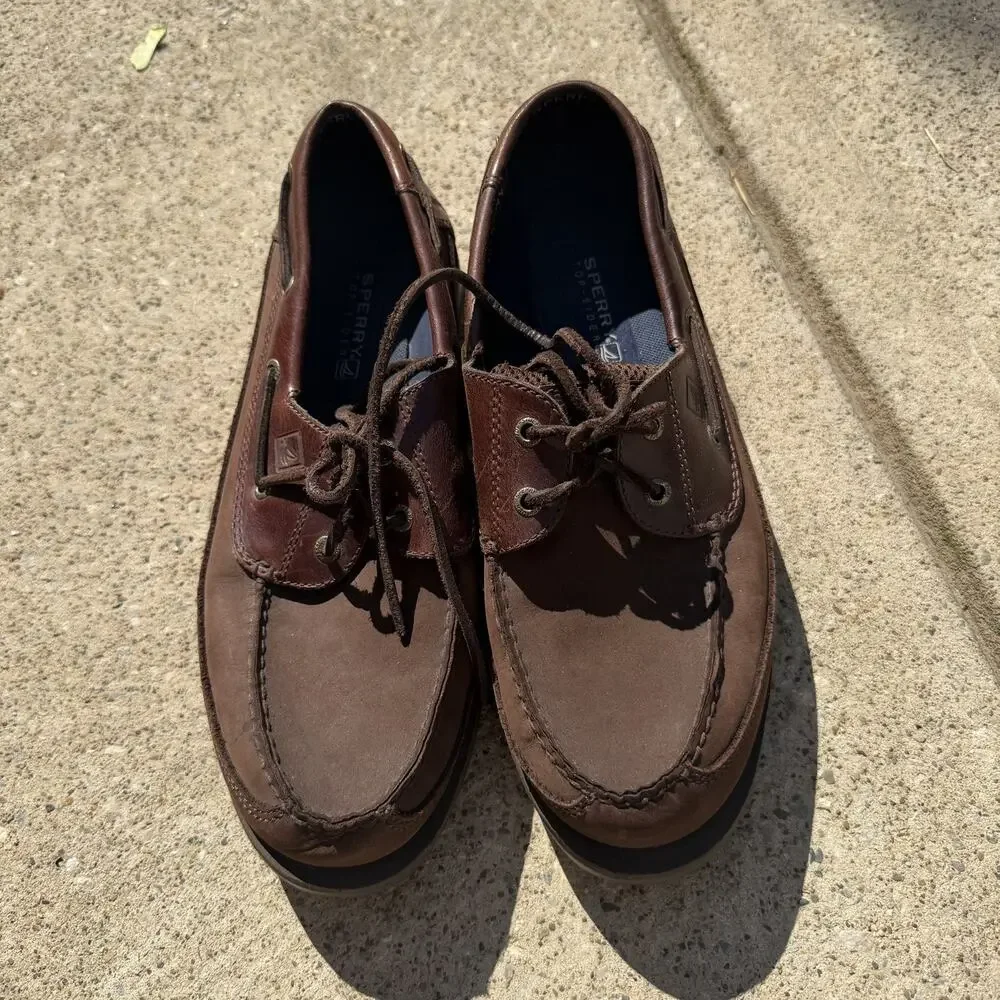 Sperry Men's Brown Leather Top Sider Boat Shoes | Size 11